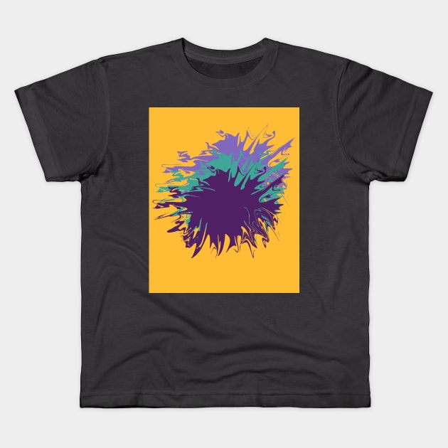 Ugly Vomit Shapes Abstract Art Pattern Mid Century Minimalism Kids T-Shirt by Saestu Mbathi